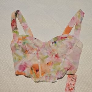Floral Bustier Top